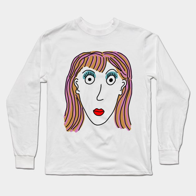80's Girl Long Sleeve T-Shirt by Repeat Candy